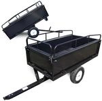 Wiltec Kippanh&auml;nger 200X78X945Cm 300Kg Rasentraktor Kipper Kippmulde Garten