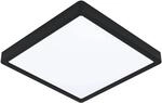 Eglo LED-Aufbauleuchte Zigbee Fueva-Z Eckig Wei&szlig; Schwarz 19,5 W
