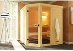 Weka Massivholz-Elementsauna Laukkala 3 Saunaleuchtenset