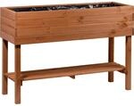 Dobar Gro&szlig;es Hochbeet mit Ablagefl&auml;che Braun 80 cm x 117 cm x 40 cm FSC&reg;