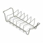 Relaxdays Rippchenhalter Carbonstahl Silber 2in1 11,5 cm x 44,5 cm x 18,5 cm 0,9 kg