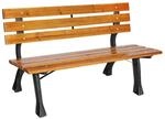 Lex Parkbank Tannenholz Gartenbank Sitzbank Holz Metall Balkon Terrasse 120x70cm