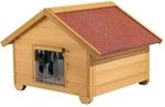 Wiltec Kleines Katzenhaus 68X53X47Cm Holz Katzenh&uuml;tte Wurfkiste Wetterfest...
