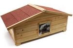 Wiltec Gro&szlig;es Katzenhaus 99X52X42Cm Holz Katzenh&uuml;tte Wurfkiste Wetterfest...