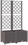 vidaXL Pflanzk&uuml;bel mit Rankgitter Braun 80x40x136 cm PP 318261