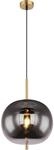 Globo Pendelleuchte Blacky I 1-flammig &Oslash; 30 cm Messingfarben matt Rauchfarben