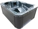 Home Deluxe Outdoor Whirlpool Black Marble Pure 210 x 160 x 85 cm Schwarz