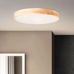 Brilliant LED-Deckenleuchte Slimline &Oslash; 49 cm Holz und Wei&szlig;