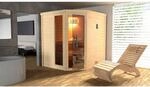 Weka Massivholzsauna Turku 1 Sparset 7,5 kW BioS Glast&uuml;r/Fenster