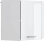 Vicco Eckh&auml;ngeschrank R-Line K&uuml;chen-Eckschrank Wei&szlig; Hochglanz/Wei&szlig; 57 cm