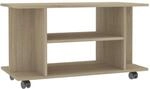 vidaXL TV-Schrank mit Rollen Sonoma-Eiche 80x40x45 cm Holzwerkstoff 800192