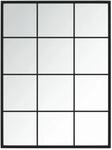 vidaXL Wandspiegel Schwarz 80x60 cm Metall 342207