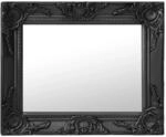 vidaXL Wandspiegel im Barock-Stil 50x40 cm Schwarz 320311