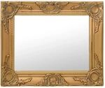 vidaXL Wandspiegel im Barock-Stil 50x40 cm Golden 320309