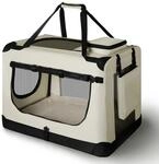Juskys Faltbare Hundetransportbox Lassie L Beige
