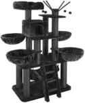 Tectake Kratzbaum Gismo 195 cm Sisal 130 x 79 x 195 cm Schwarz