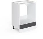 Vicco Herdumbauschrank R-Line Anthrazit Hochglanz/Wei&szlig; 60 cm ohne Arbeitsplatte