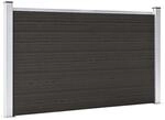 vidaXL Zaunelement WPC 180x105 cm Schwarz 148975