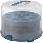 Rotho Tortenglocke mit Trays Fresh XL 26 cm Horizontblau