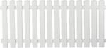 T & J Vorgartenzaun Lightline gerade Wei&szlig; 180 x 80 cm