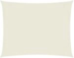 vidaXL Sonnensegel Oxford-Gewebe Rechteckig 3x4 m Creme 135210