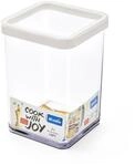 Rotho Dose Loft Premium Quadratisch 1, Wei&szlig;-Transparent