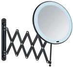 Wenko LED Teleskop-Wandspiegel Barona 20 cm x 55 cm x 34 cm Schwarz