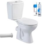Belvit Stand-WC Dusch-WC mit Taharet-/Bidetfunktion und Waagerechtem Wandabgang inkl.