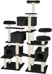 Tectake Kratzbaum Entissar 214 cm Sisal 138 x 60 x 214 cm Schwarz