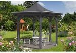 Skan Holz Pavillon Versailles Leimholz 418 cm x 360 cm Schiefergrau