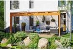 Skan Holz Terrassen&uuml;berdachung Novara 557 cm x 309 cm Eiche hell