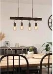 Eglo H&auml;ngeleuchte Townshend 4 4-flammig E27 60W Antik-Braun-Schwarz