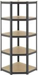 Juskys Eckregal Lagerregal Corner Basic 180 x 70 x 40 cm in Grau