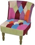 vidaXL Franz&ouml;sischer Sessel mit Patchwork-Design Stoff Modell 2