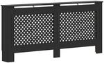 vidaXL Heizk&ouml;rperverkleidung Schwarz 172x19x81,5 cm MDF 288198