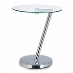 Relaxdays Kaffeetisch Glas Metall Silber Platzsparend 52 cm x 45 cm x 45 cm 7,6 kg