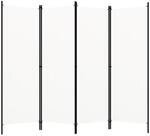 vidaXL 4 Tlg Raumteiler Wei&szlig; 200x180 cm 320719