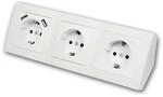McPower Steckdosenblock Flair 3-Fach Wei&szlig; mit 2x USB A