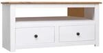 vidaXL TV-Eckschrank Wei&szlig; 93 x 49 x 49 cm Massivholz Panama-Kiefer 282687