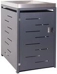 MCW 1er-M&uuml;lltonnenverkleidung H40 125x69x84cm Anthrazit