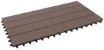 KARAT WPC Klickfliese Royal Wetterbest&auml;ndige Terrassenfliese Dunkelbraun 30 x...