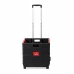 Relaxdays Einkaufstrolley ABS-Kunststoff Rot Klappbar 98 cm x 45,5 cm x 37 cm 2,6 kg