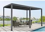 Floraworld Pergola mit Lamellendach Anthrazit 400 cm x 310 cm