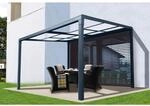 Floraworld Terrassen&uuml;berdachung Air 2 Aluminium Anthrazit 392 cm x 305 cm