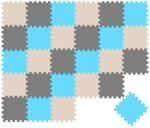 LittleTom Baby & Kinder Puzzlematte 30 x 30 cm 27 Teile Grau Beige Hellblau