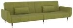 vidaXL Schlafsofa 2-Sitzer mit 2 Kissen Hellgr&uuml;n Samt 337585