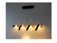 Luce Design LED-Pendelleuchte Helix Schwarz-Gold 120 x 80 x 13,5 cm
