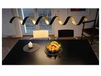 Luce Design LED-Pendelleuchte Helix Schwarz-Gold 120 x 125 x 13,5 cm