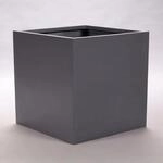 Elegant Einrichten Pflanzk&uuml;bel Fiberglas Anthrazit-Metallic Quadratisch 80x80x80cm