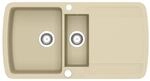 vidaXL Granitsp&uuml;le Doppelbecken Beige 144854